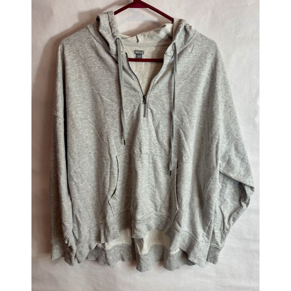 Aerie Women's Gray XL Quarter Zip Oversized Pullover Sweatshirt